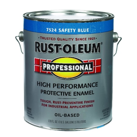 RUST-OLEUM Interior/Exterior Paint, Safety Blue, 1 gal 7524-402